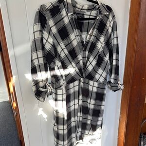 Black and White Plaid Dress